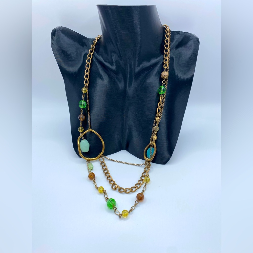 A & C jewelry company gold layered necklace